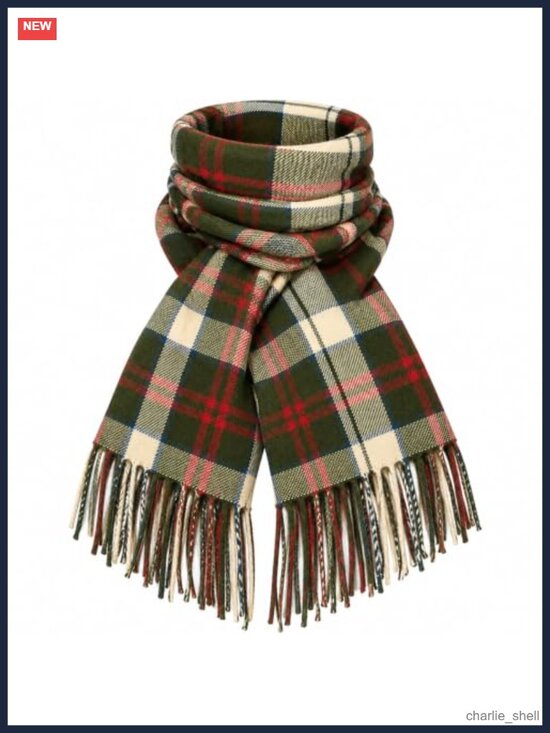 Accessories - Oversized Plaid Winter Scarf Soft Warm Wrap with Tassels